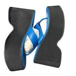 BAMBOO Black Platform Sandals Size 6.5